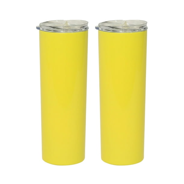 Ilios Innova | 2 Piezas Termo Vaso Para Bebidas De 20oz Acero Inoxidable De Doble Pared (Amarillo) Ilios Innova termo 20 oz