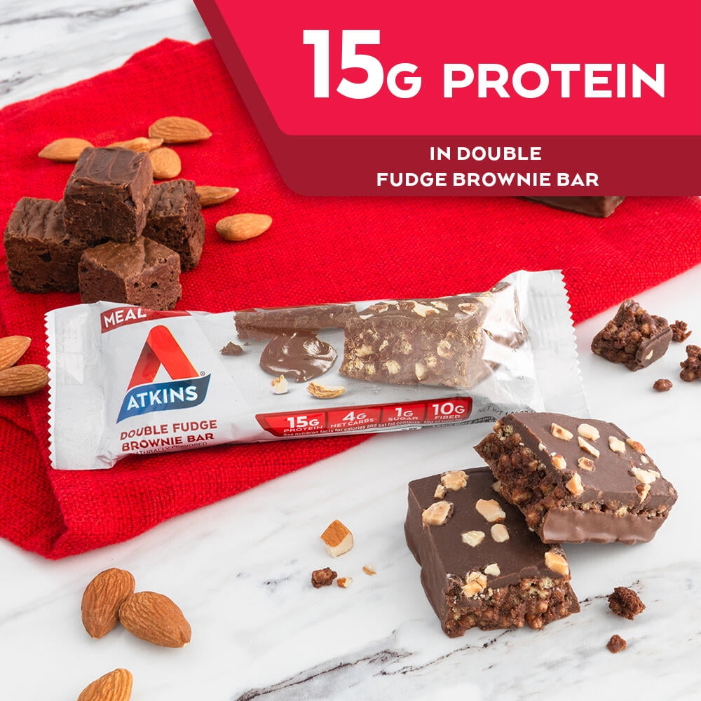 Protein-Rich Meal Bar, Double Fudge Brownie, Keto Friendly, 5 Count