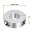 thumbnail image 2 of Uxcell Double Split Shaft Collar 18mm Bore Clamp-On Collars, 40mm OD, 12mm Width 2 Pack, 2 of 6
