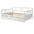 thumbnail image 2 of Newboti Furniture Full Size Daybed Wood Bed with Twin Size Trundle,White NO.49545, 2 of 11
