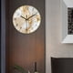 thumbnail image 2 of Reloj de pared de mármol silencioso para decoración de sala de estar, mármol moderno sin tictac Beige, 2 of 6