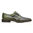 thumbnail image 3 of Belvedere Valiente Men's Double Monk-Strap Forest Genuine Ostrich Loafers (9.5), 3 of 5
