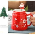 thumbnail image 6 of Darzheoy Christmas Mug, Cute Ceramic Tea Mugs with Christmas Santa Lid, Novelty Christmas Cup for Milk, Coffee, Hot Chocolate, Christmas Gifts for Women Kids Friends, 400ml, 6 of 6