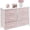 Pastel Pink, variant on SolaceHue Dresser with 6 Drawers - Furniture Storage Tower Unit for Bedroom, Hallway, Closet, Office Organization - Steel Frame, Wood Top, Easy Pull Fabric Bins (6-Drawer, Pastel Aqua)