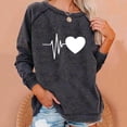 thumbnail image 2 of Youmylove Sweatshirts Pullover Women O-Neck Long Sleeve Lightweight Casual Relaxed Fit Stylish Streetwear, 2 of 4