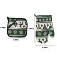 thumbnail image 3 of Christmas Kitchen Decor Christmas Oven Mitts And Pot Holders Sets Christmas Knitting Patterns Oven Mitt Non-Slip Oven Mitts And Potholders For Kitchens Baking Barbeque Grilling Microwa, 3 of 7