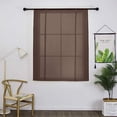 thumbnail image 4 of Nvzi Solid Color Sheer Voile Window Curtains Light Filtering Tie Up Shade Adjustable Balloon Drapes Treatment for Small Window,1 Panel (46" x 63",Coffee), 4 of 5