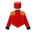thumbnail image 4 of iiniim Kids Girls Long Sleeve Fringe Jacket Coat with Hat Band Team Uniform Party Performance Red 8, 4 of 7