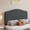 Gray, variant on Pinmoco Upholstered Headboard for Queen Bed, Height Adjustable and Memory Foam Arc-shaped Head Board, White