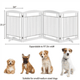 thumbnail image 4 of Alden Design 31.5" Height Foldable Pet Gate with 2 Support Feet, White, 4 of 9