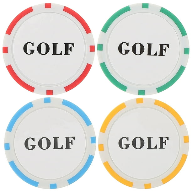4 fichas de póker divertidas de colección de monedas de pelota de golf para mujeres, hombres y niños Accesorios