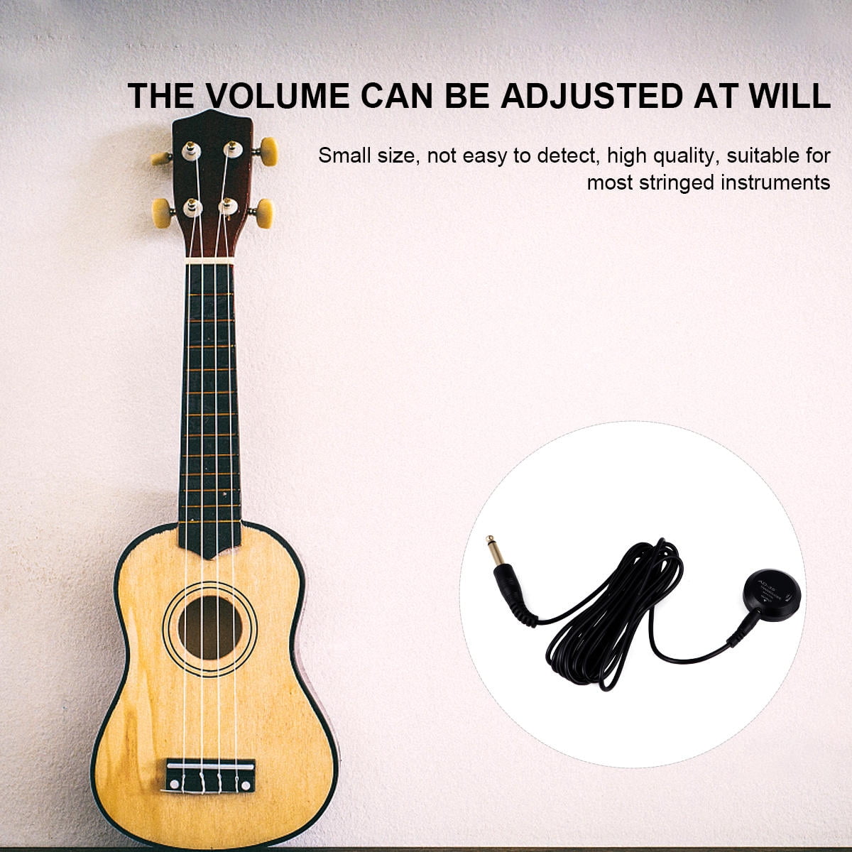 Raindrops High Sensitivity Acoustic Pickup for Ukulele - Plastic Material, Easy to Install, 1 Set, Enhanced Sound Quality