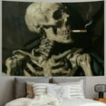 thumbnail image 2 of Orinice  Vincent van Gogh Head of a Skeleton Hanging Tapestry 60" x 45" Polyester Wall Art for Home Decoration 50x40inch, 2 of 6