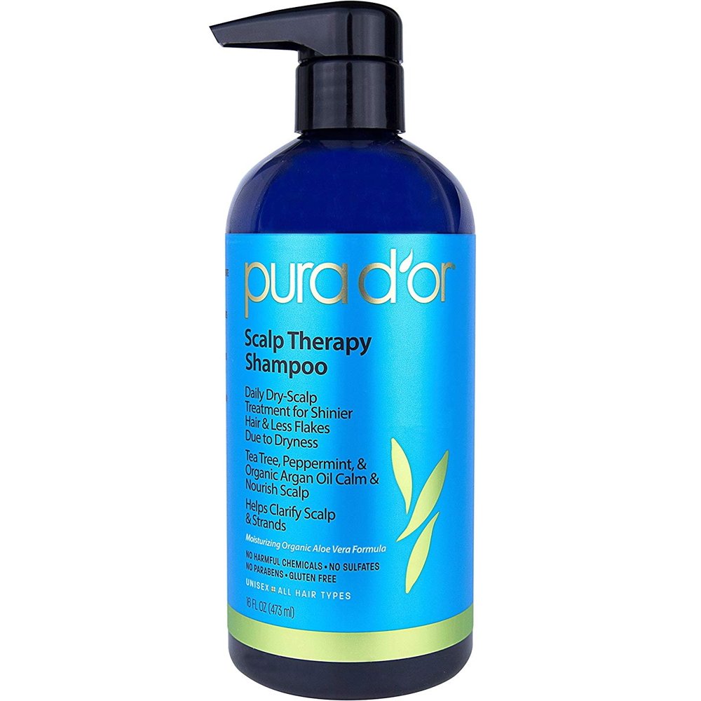 PURA D'OR Scalp Therapy Shampoo for Dandruff, Itching & Flaking Relief