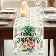 thumbnail image 3 of Table Runners 90 Inches Long Dress Scarves, Pink Yellow Floral Farmhouse Coffee/Dining/Kitchen Table Runner for Living Room, Green Summer Botanical Pastoral 13x90 Inch, 3 of 9