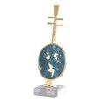 thumbnail image 4 of Estatua china de Pipa, decoración de mesa, diseño creativo, decoración del hogar, Mini estatuilla de Pipa, escultura de Metal y esmalte para escritori 140mmx100mmx380mm, 4 of 8