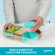 thumbnail image 3 of Sistema® Bento Create To Go™ Caja Bento con contenedor de almacenamiento de alimentos para 6 tazas con tapa y divisores, paquete de 2, verde menta, 3 of 5