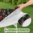 thumbnail image 5 of Dark Christmas Tree and Gift Pattern Round Fitted Tablecloth with Elastic Edge,Dining Table Cover Waterproof,Outdoor Round Tablecloth for Camping,Dining,Indoor and Outdoor, 5 of 7
