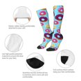 thumbnail image 3 of KLL Donuts Print Cool Socks Men's Women's Crew Socks Funny Crazy Novelty Stockings, 3 of 6