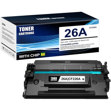 1-Pack Black 26A CF226A Toner Cartridge: Compatible 26A CF226A Replacement for HP M402d M402n M402dn M402dw M402m M402dne M426dw M426fdn M426fdw M426dw M426m M427dw Printer