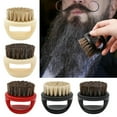thumbnail image 2 of Aellinatey Men's Boar Hair Beard Brush Portable Grooming Accessory for Face Hair Care, 2 of 16