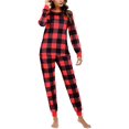 thumbnail image 4 of Pijamas de Navidad Family Pjs Conjuntos a juego Conjunto de ropa de dormir de manga larga a cuadros para niños y parejas Xemadio CJWUS-5924, 4 of 4