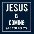 thumbnail image 5 of Wild Bobby Jesus Is Coming Are You Ready? Inspirational/Christian Women Graphic Tee, Navy, X-Large, 5 of 5