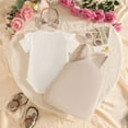 thumbnail image 4 of Tiijoy Newborn Girls Outfits Cute Cotton Short Sleeve Romper Bow Jumper Dress Headband 3Pcs Set, Sizes 6-12M, 4 of 4