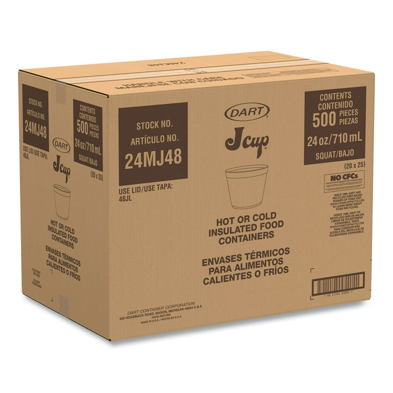Foam Containers, Extra Squat, 16 oz, White, 25/Bag, 20 Bags/Carton Foam Containers, Extra Squat, 16 oz, White, 25/Bag, 20 Bags/Carton