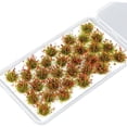 thumbnail image 2 of Milaget 32 Pieces Modelling Flower Cluster Miniature Flower for Model Building Kits Sand Autumn Red, 2 of 9