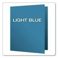 thumbnail image 3 of Oxford Twin-Pocket Folder, Embossed Leather Grain Paper, 0.5" Capacity, 11 x 8.5, Light Blue, 25/Box, 3 of 6