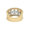 thumbnail image 4 of Rachel Koen 1.15Cttw Round Diamond Wide Cross Band 14K Yellow Gold Size 7.5, 4 of 5