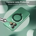thumbnail image 5 of Magnetic for iPhone 15 Pro Case with Ring Holder Compatible with Magsafe Cover Camera Lens Protector Shockproof Soft TPU 360° Rotatable Kickstand Phone Case for iPhone 15 Pro Green, 5 of 13