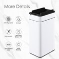 thumbnail image 3 of Kitchen Trash Can - ELPHECO - 40 Liter / 10.6 Gallon Automatic Trash Can with Butterfly Lid, Brushed Stainless Steel Finish, Motion Sensor Garbage Can for Kitchen, Office, Living Room, Outside, 6 AAA, 3 of 6