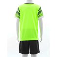 thumbnail image 3 of Haitryli Kids Boys Girls 2 Piece Basketball Football Jersey Athletic T-Shirts Tops with Sweat Shorts Fluorescent Green 3XS, 3 of 7