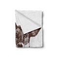 thumbnail image 2 of Jack Russell Soft Flannel Fleece Blanket, Sketch Dog with All You Need is My Love Words Purebred Animal Design, Cozy Plush for Indoor and Outdoor Use, 50" x 60", Pink Brown and White, by Ambesonne, 2 of 6