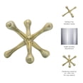 thumbnail image 6 of Decorative Metal Jack Sculpture for Home Décor - Modern Figurine for Bathroom, Office, and Living Room Décor - Abstract Accent for Entryway, Shelf Display, and Coffee Table - 6", Gold & Metallic, 6 of 13