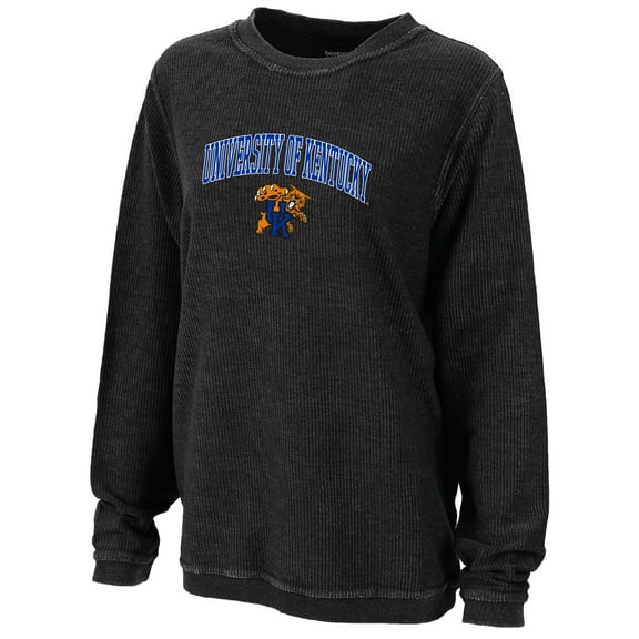Women's Boxercraft Black Kentucky Wildcats Rally Corduroy Pullover Sweatshirt