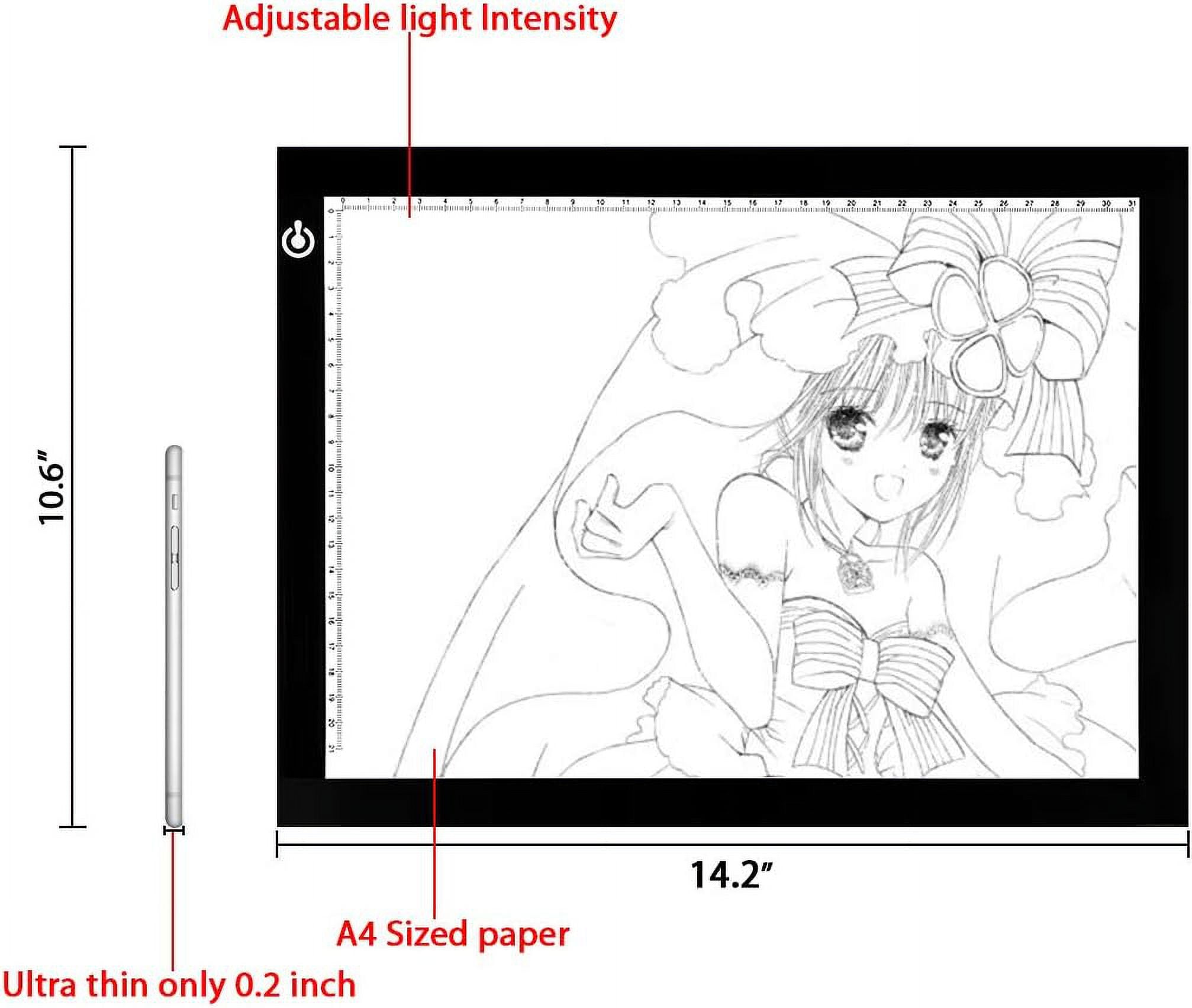 Ultra Thin Drawing Board, USB Bright LED Drawing Tablet Drawing Light  Board, 8.5 x 13cm, for Calligraphy and Painting, Animation Industry, Paper