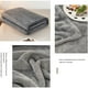 thumbnail image 5 of Manta de cama de franela para aire acondicionado, cobertor suave y acogedor para todas las estaciones, franela de coral cobertor de cama individual o estera, gris oscuro, 5 of 8