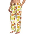 thumbnail image 6 of Logiee Lemon Orange Print Pajama Pants for Men,Men’s Pajama Bottoms,Mens PJ Pants with Pockets & Button Fly-Small, 6 of 6