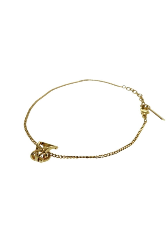 Pre-Owned Yves Saint Laurent Opium Monogram Twist Cassandra Bracelet GP Gold 1566YVES...
