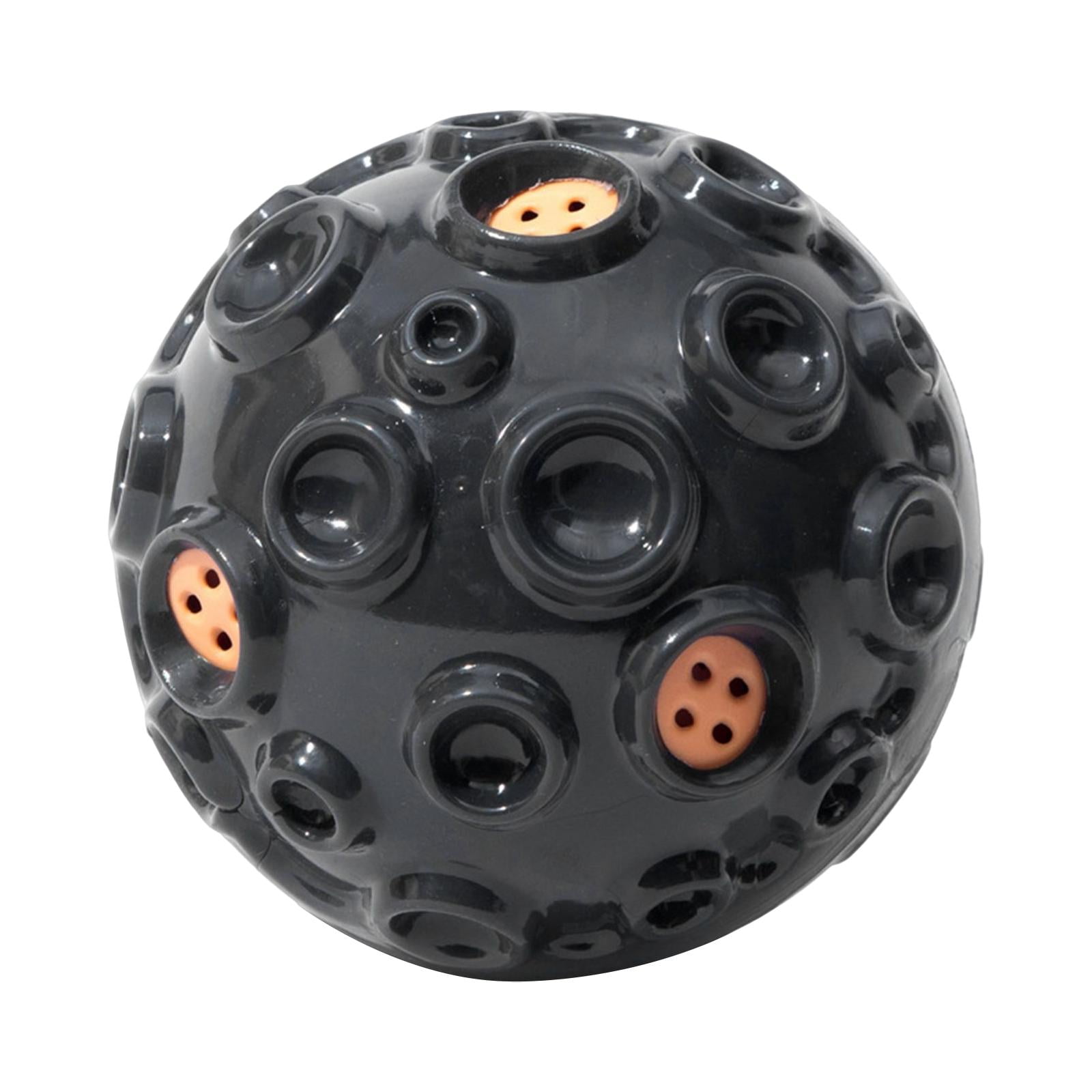 Bvdfgk Aggressive Chew Dog Toy Ball, Interactive Dog Ball with Squeaking Sound, Durable Black