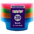 thumbnail image 3 of Party Essentials Hard Plastic 10-Ounce Party/Salad Bowls, Assorted Neon, 20 Count, 3 of 6