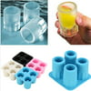 Cool Rubber Ice Cube Shot Glass Freeze Mold Maker Shooters Tray Party Supplies