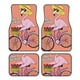 thumbnail image 1 of Balery Flamingo Riding a Bicycle Juego de 4 Alfombrillas para Auto, Revestimientos de Caucho Resistente, Diseño Antideslizante, 1 of 7