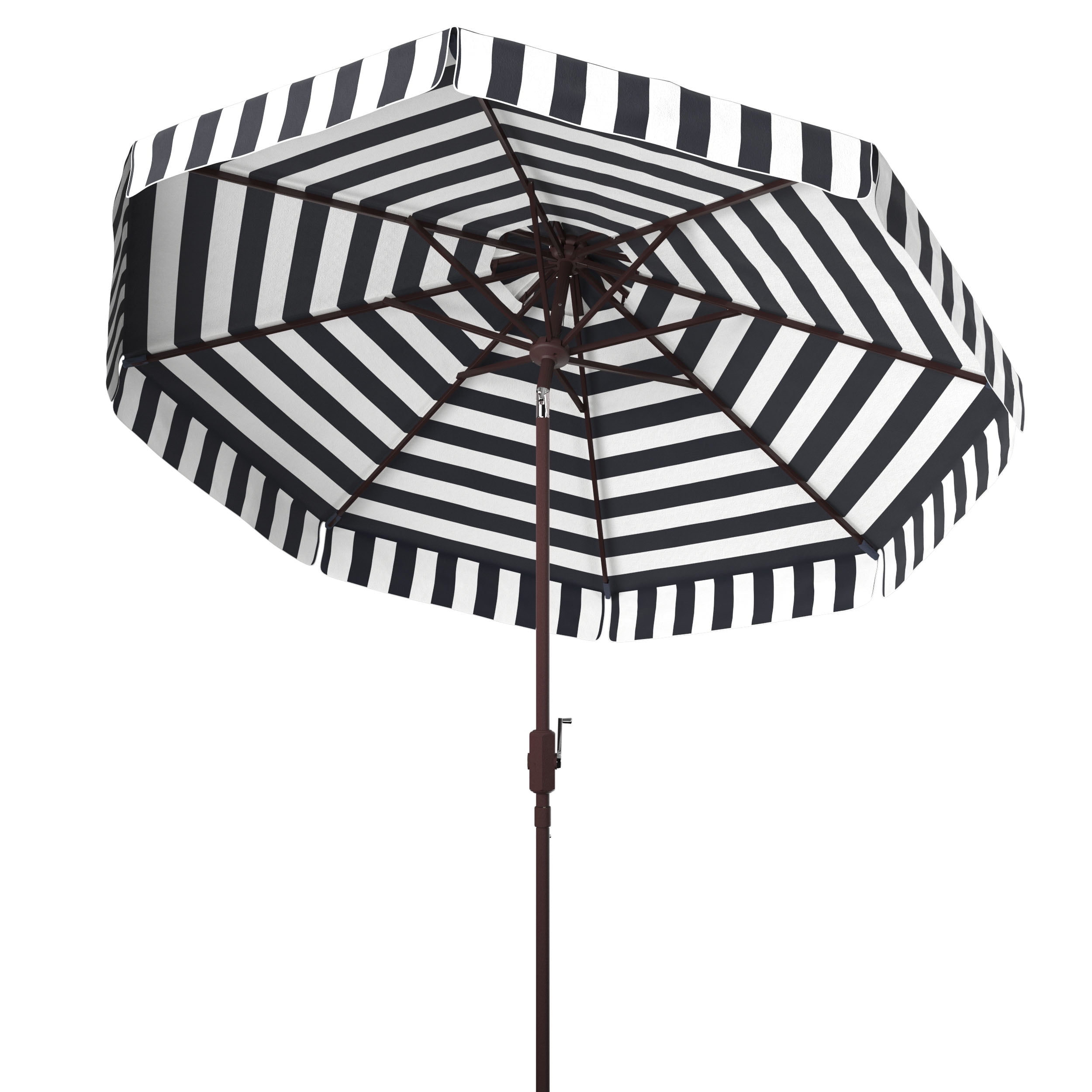 SAFAVIEH Outdoor Collection Elsa Fashion Line 11-Foot Round Umbrella Navy/White