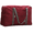 Wine red, variant on Foldable Travel Bag Luggage Storage for Sports Gym, Water Resistant Nylon Canvas Duffel Bag for Men, Women