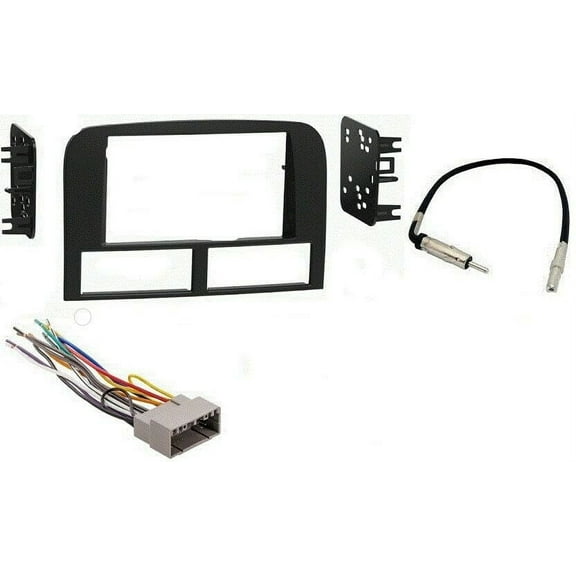 Fit 02-2004 Jeep Grand Cherokee Double Din Radio Stereo Install Dash Kit Matte Black