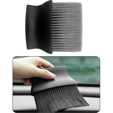 Car Brushes for Detailing,Boars Hair Ultra Soft Car Detail Brushes,Interior Car Detailing Brush for Car/SUV/Truck(Black,1PC)